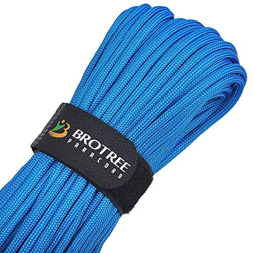 Brotree パラコード 9芯 4mm テントロープ 耐荷重280kg パラシュートコード ガイロープ アウトドア キャンプ サバイバル 固定用 マジックテープ付き