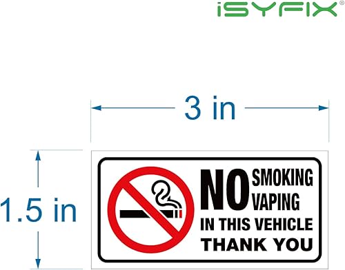 Miniatura 2 de iSYFIX Adhesivos para vehículos, paquete de 6 calcomanías de 3 x 1.5 pulgadas, adhesivos frontales de alta calidad, laminados para máxima