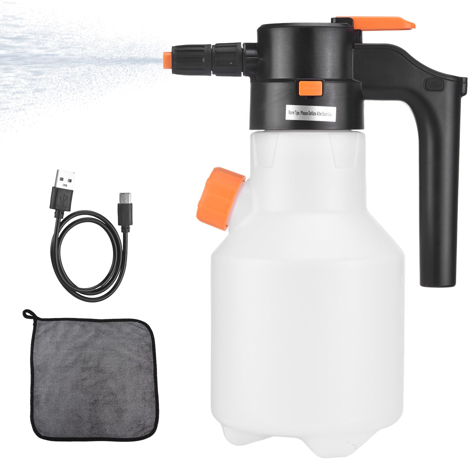 Dispensador de Espuma Eléctrico, capacidad de 2L - Juego de pistolas sin cable, movilidad con uso ligero y versátil para automóviles, detalles del hogar, limpieza de terrazas, incluye