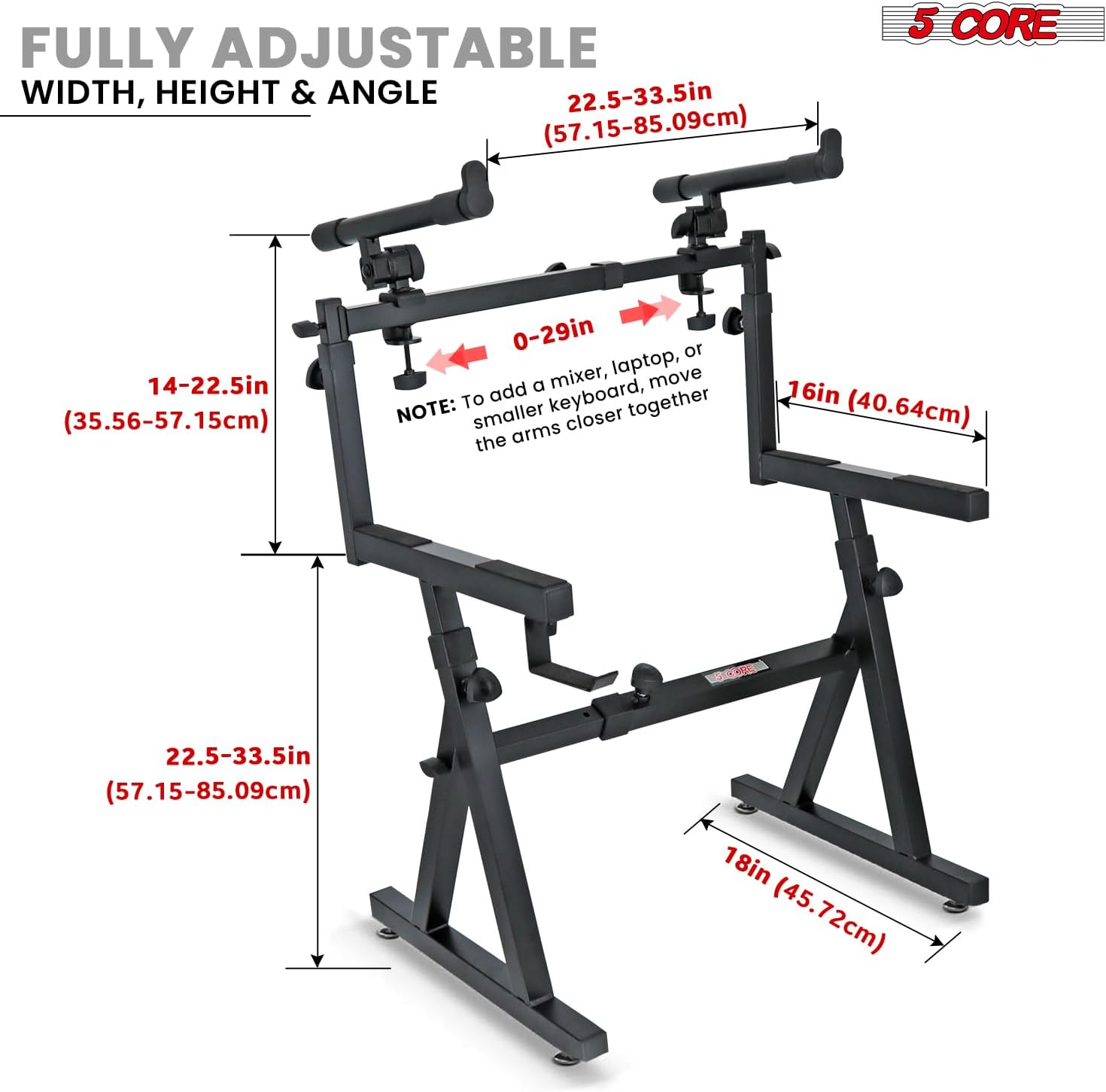 First tier attachment on keyboard stand