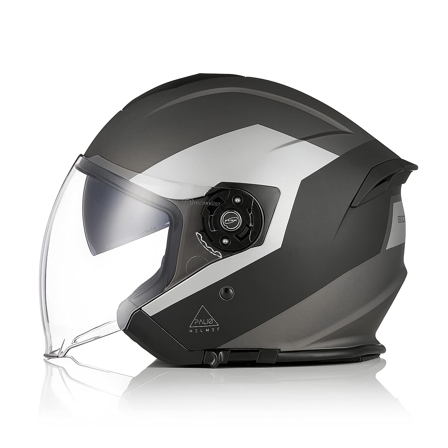 ORIGINE Casco Moto Jet Casco Moto Abierto Scooter para Mujer Hombre Adultos con Doble Visera Homologado ECE