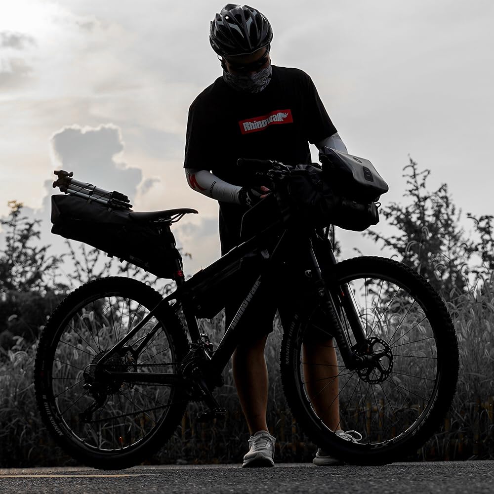 UBORSE Sacoche de Selle Vélo Grande Capacité Sac Arrière Imperméable pour Siège de Vélo de Route VTT Noir (13L)