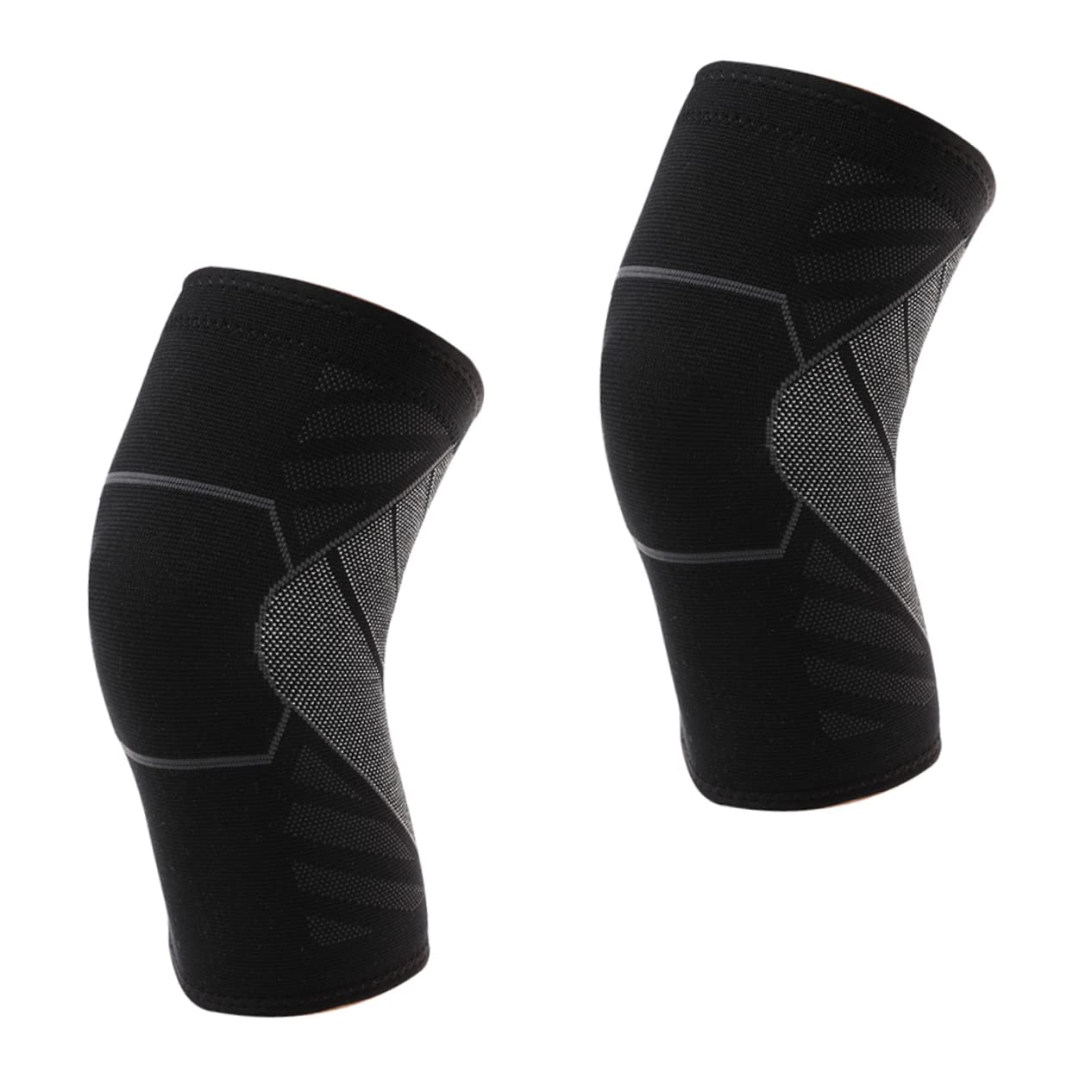 FOMIYES Nylon Support 2pcs Sports Sleeve Elastic Brace for Men Women Running Hiking