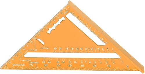 Miniatura 9 de ViaGasaFamido Pequeño carpintero cuadrado Rafter transportador cuadrado regla triangular aleación de aluminio diseño cuadrado herramienta de