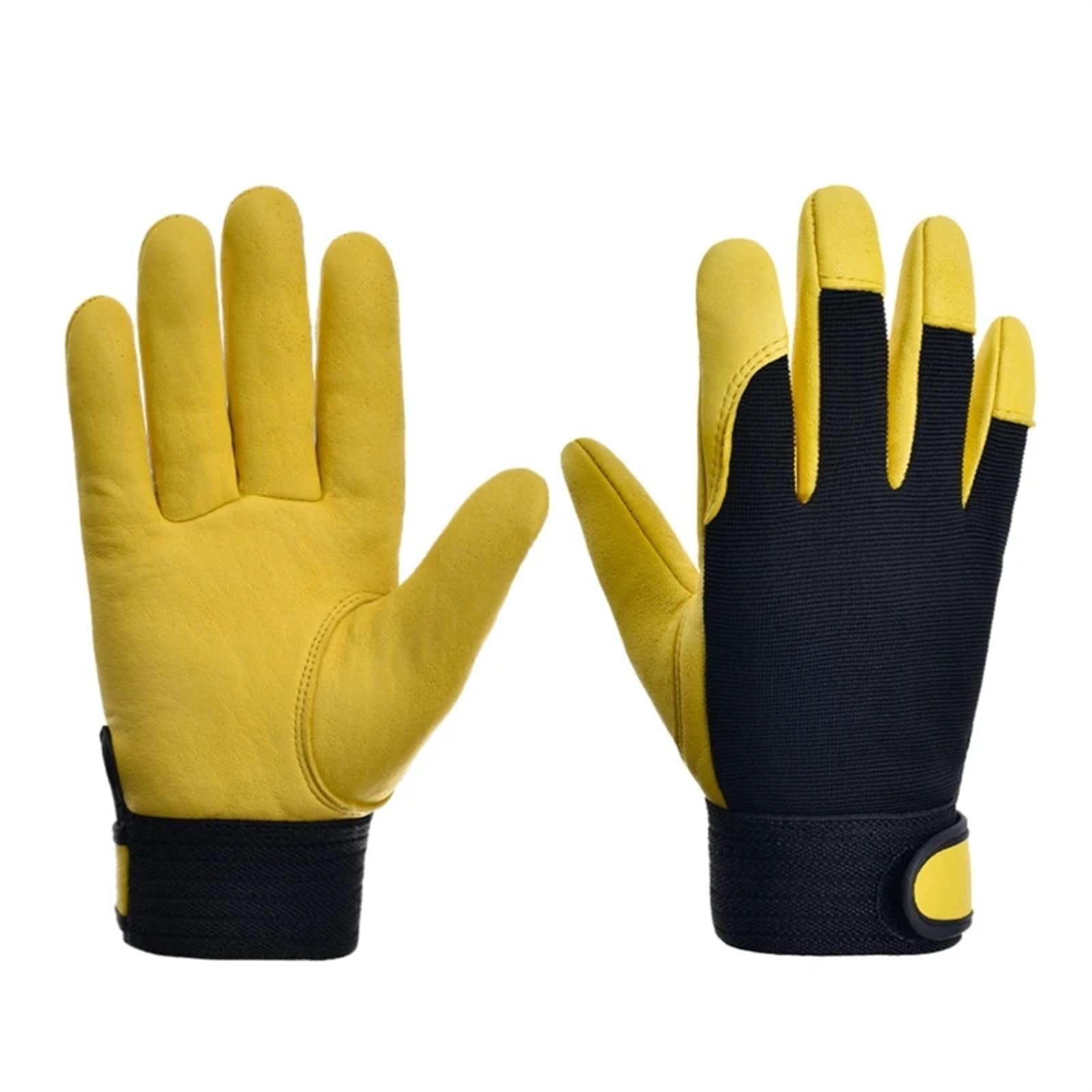 IUVYTA Utility Work Gloves for Men Women Gardening Gloves Mechanics Construction Gloves Stretch Tough Grip Leather for Gardening Construction(XL)