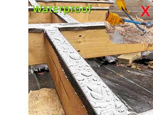 Miniatura 3 de Cinta de viguetas para cubiertas, cinta de butilo de 4.1 pulgadas x 51 pies, cinta adhesiva de viguetas de cubierta, cinta de butilo intermitente