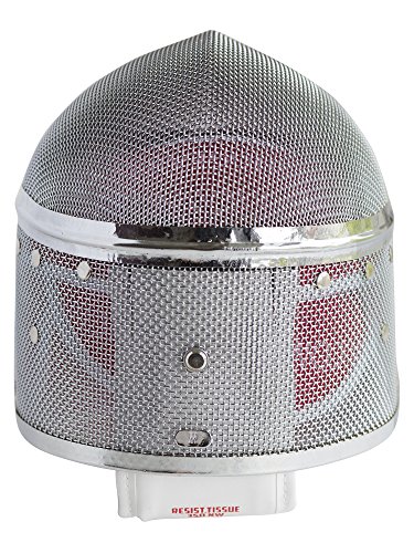 Sabre Fencing Sport Mask - Ce350N Certified National Grade With Padded Bib - Includes Sabre Mask Head Wire - Anti-Glare Finish - Adjustable Strap - Metallic Conductive Mesh (Medium) #TOP6