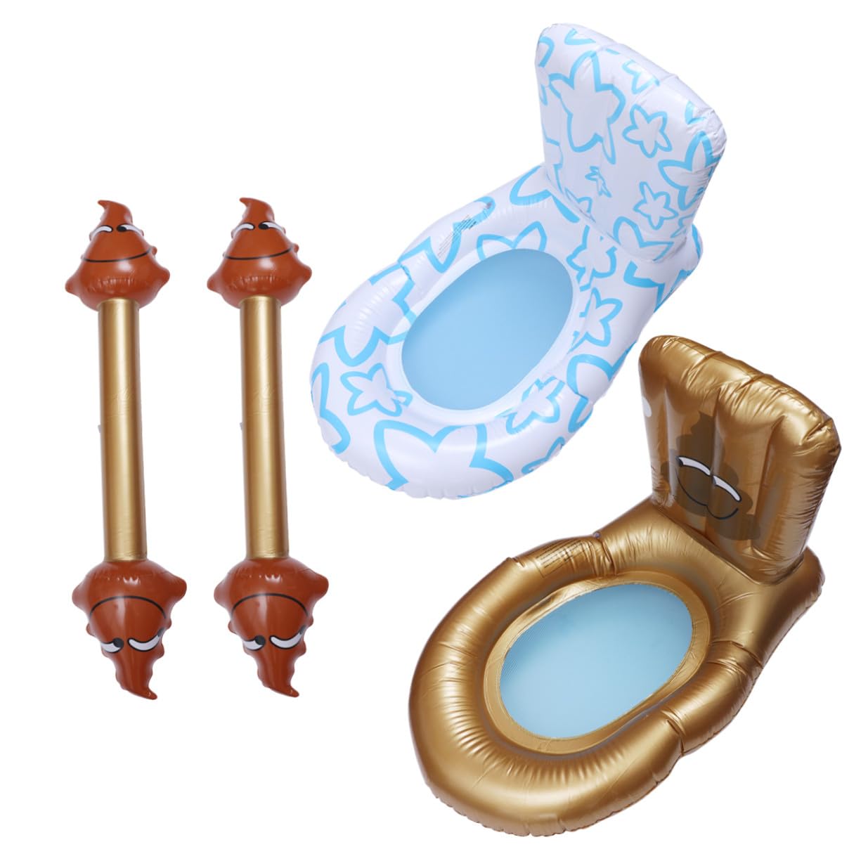 minkissy Bouée Piscine Gonflable Siège Toilettes Drôle PVC pour Adultes Anneau Flottant Dété Facile à Gonfler pour Fête et Plage