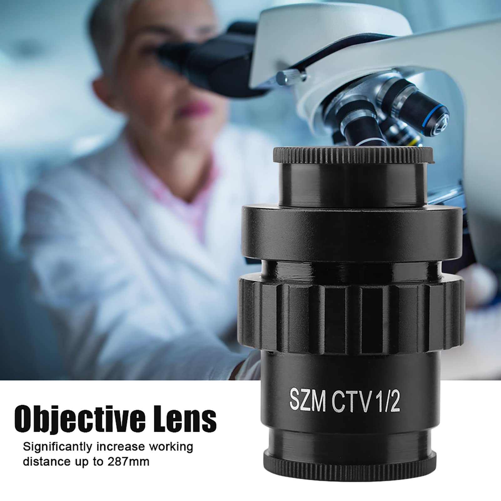 Microscopio stereoscopico macchine fotografiche e immagini boroscopio e fibra di vetro trioculare con obiettivo ottico C-Mount 1/2 oculare 1/2 X per microscopio stereoscopico digitale con fotocamer