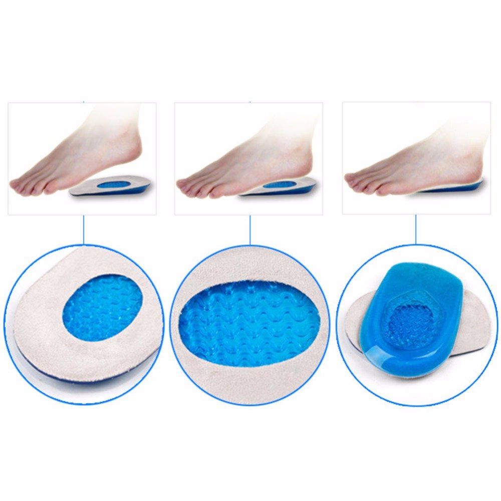 Pedimend fascite plantare solette – 4 pezzi | Sports cuscino sperone calcaneare cuscinetti in gel supporto posteriore | shoe Heel Pads | posteriore del tallone imbottito