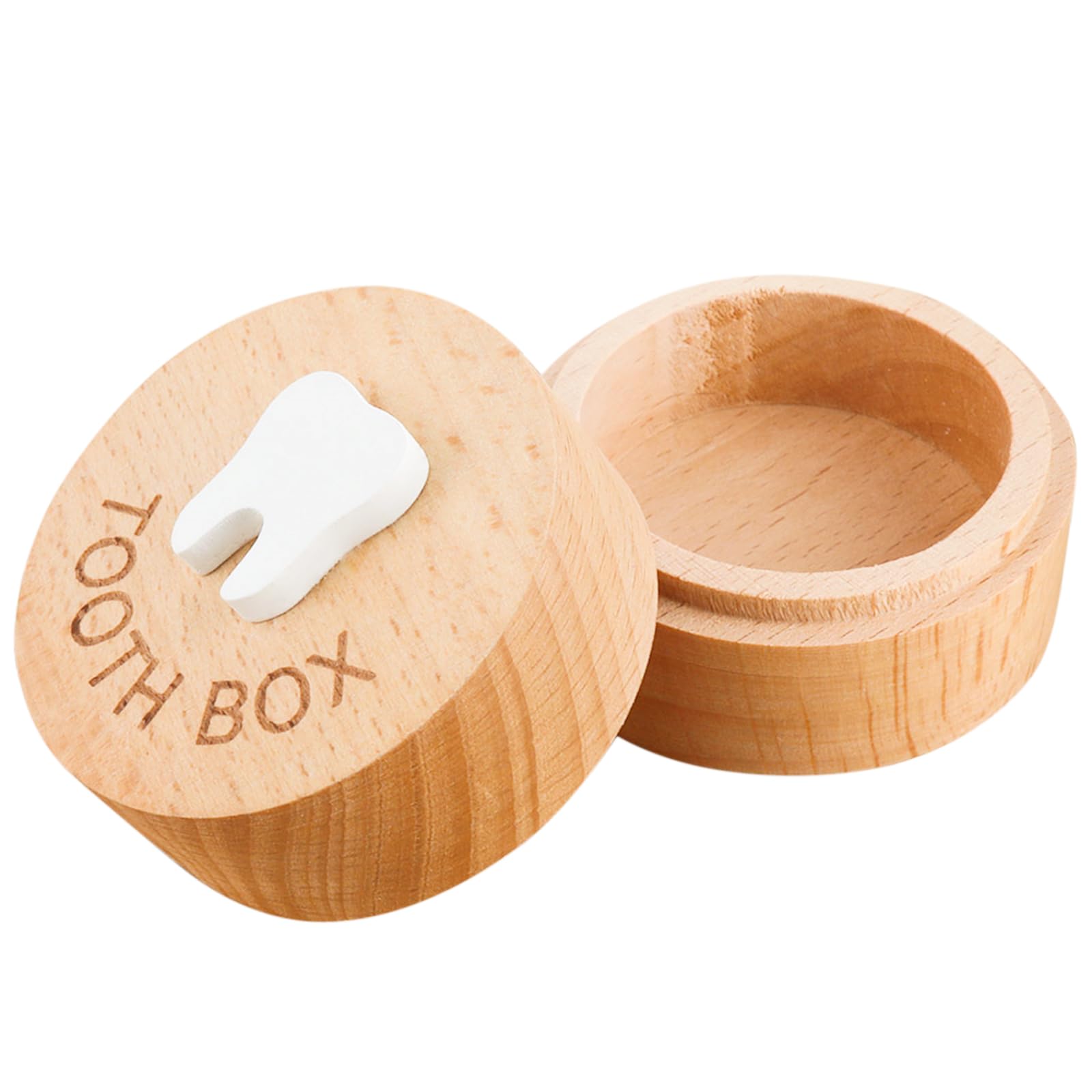 Tyqour Tooth Fairy Box for Girls 3D Wooden Carved Tooth Keepsake Storage Boxes for Kids First Lost Teeth Souvenir Dropped Holder for Kids Teeth Box Gift for Little Girl or Boy