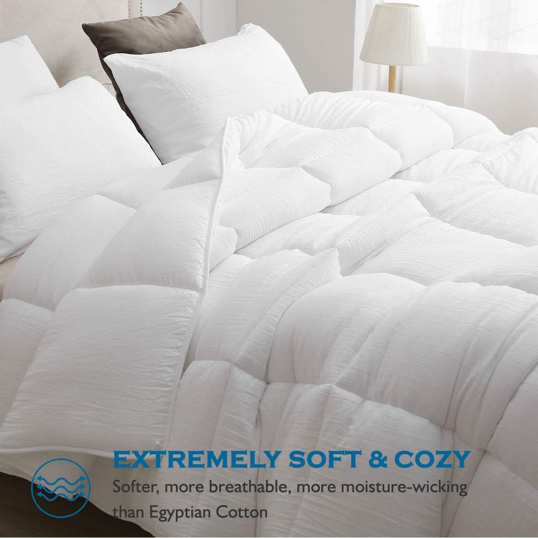 Gеt Sресіаl Prісе Dafinner Cloud Down Alternative Comforter - 3pc All Season Comforter Set with Sham(s), Ultra-Soft Washed Brushed Cover, Luxury Plush Recycled Microfiber, Medium Warm Duvet (King, White) 🔥 Hоt Dеаlѕ Dafinner Cloud Down Alternative Comforter - 3pc All Season Comforter Set with Sham(s), Ultra-Soft Washed Brushed Cover, Luxury Plush Recycled Microfiber, Medium Warm Duvet (King, White)