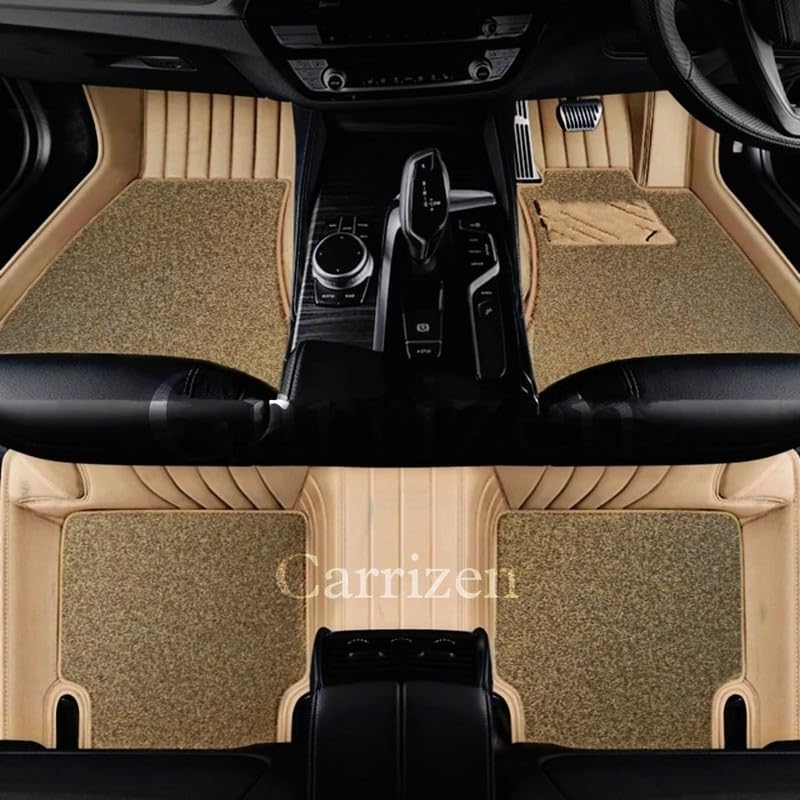 MAXIDENT KMS ポラ ハン Carrizen |9D Premium Leatherette Car Foot Mat Imparts Luxurious
