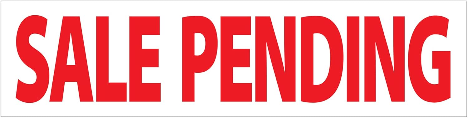 Real Estate Listing Vinyl Sign Stickers - Removable & Reusable - Pack of 10 (SALE PENDING)