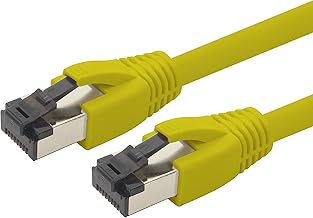 1aTTack.de Cable de red Cat 8 de 5 m, cable de red CAT8, amarillo, 1 pieza Cat.8 Lan 2000 Mhz 40 Gbit s 40GBase-T Poe+ LSZH – 1 x 5 m, color amarillo