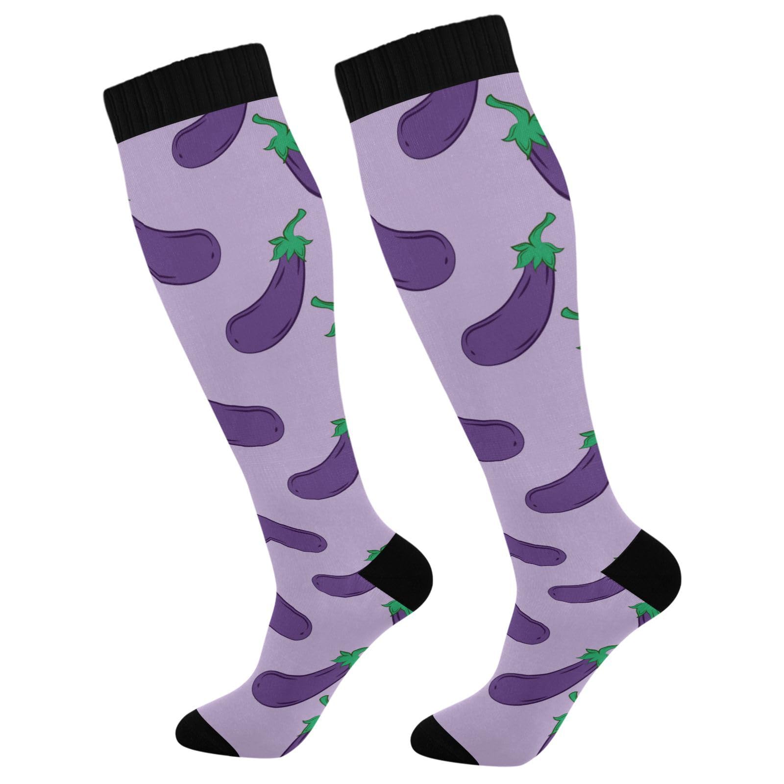 Chaussettes Homme Aubergine Bleue Cyclisme Course À Pied Durable 50cm