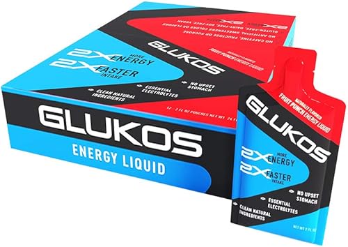Miniatura 5 de Glukos Energy Liquid Gel paquetes de 2 oz, bandeja de 12 unidades