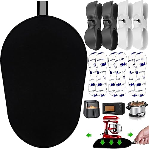 Tapete deslizante para ayuda de cocina de 5 a 8 cuartos de galón, mezclador de soporte para elevador, almohadilla deslizante con 4 organizadores de