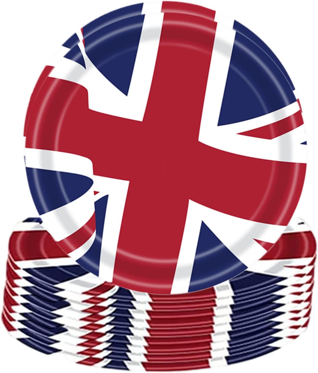 16pcs Union Jack Paper Plates 7 in Disposables Party Tableware for