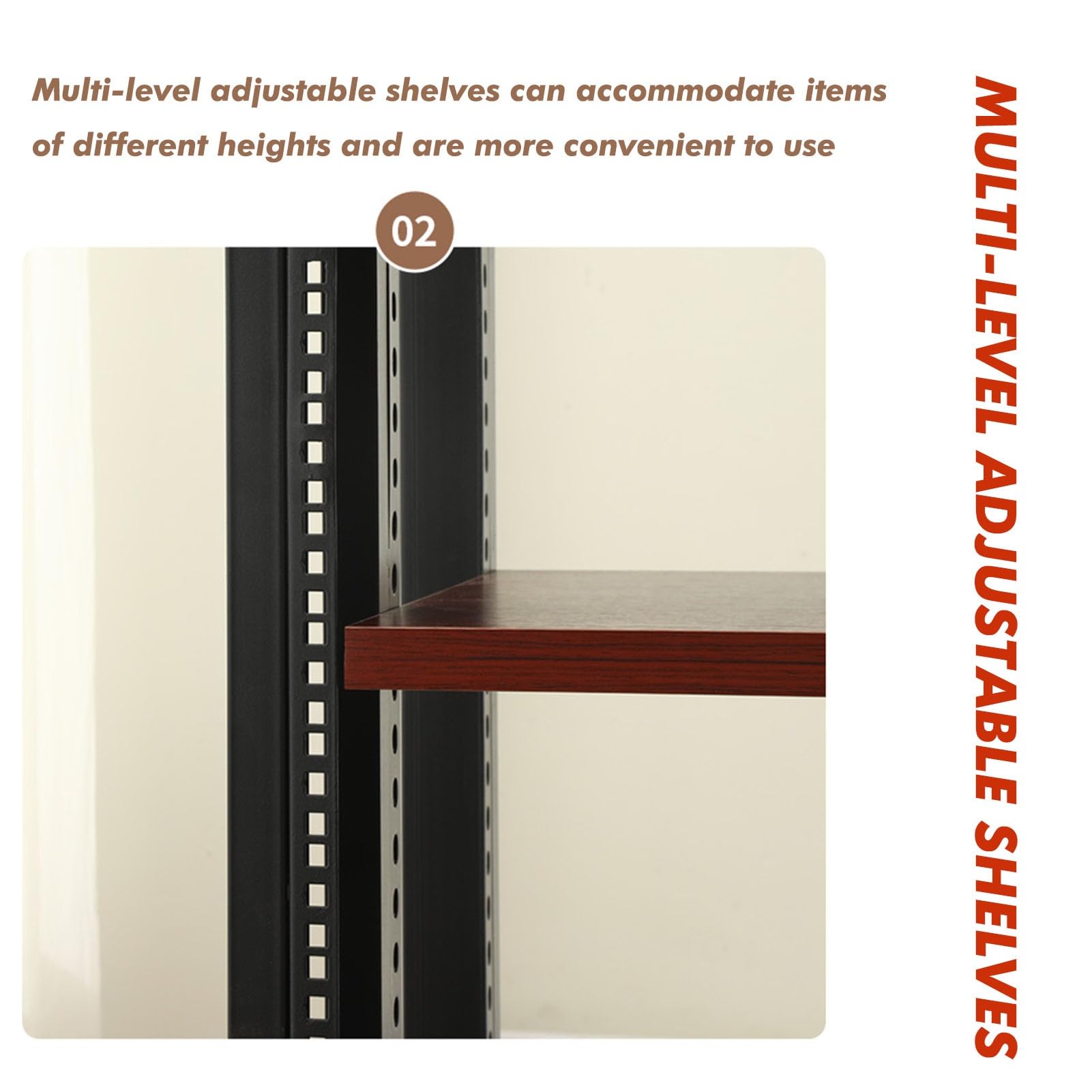 3-poziomowy stojak na multimedia AV z kółkami, regulowane półki Szafka stereo na konsolę Audio Rack Tower, do kina domowego(Brown2)