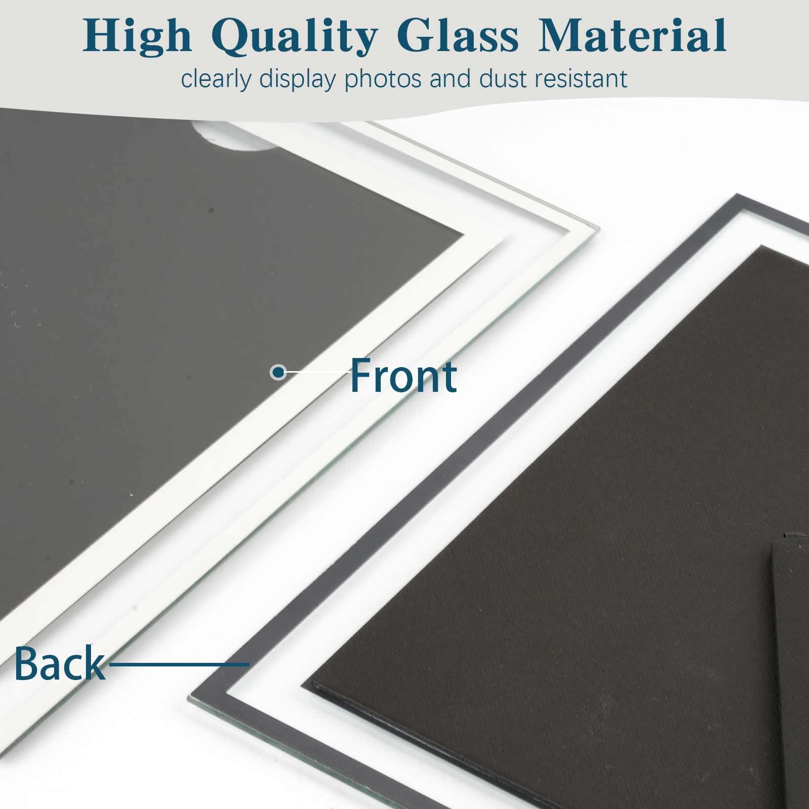 2 Pack 8x6 Photo Frame,8x6 Glass Photo Frames, Glass Picture Frame for Wedding Family Landscape Portrait Photos and Home Decoration - Image 3