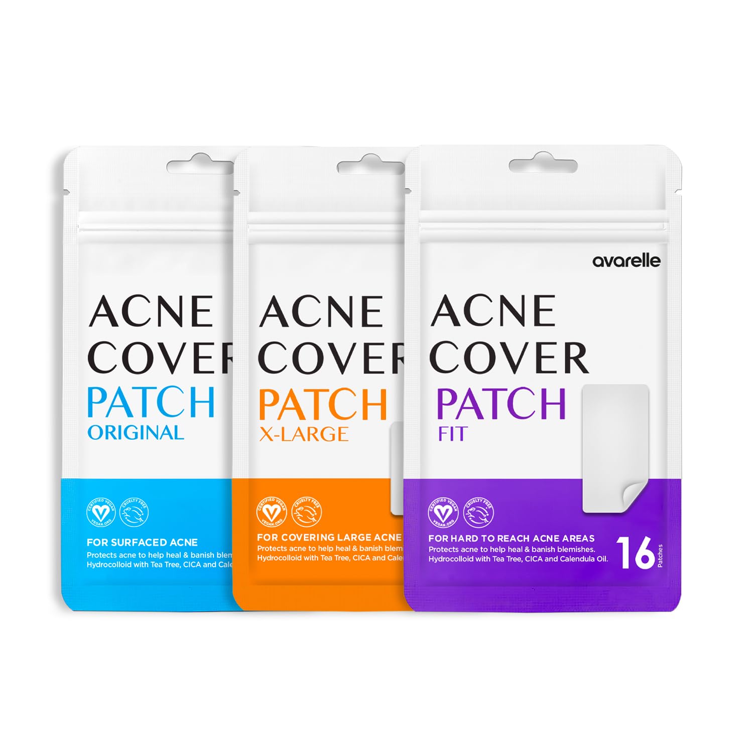 AVARELLE Pimple Patches Hydrocolloid Acne Patches Acne Spot Treatment for Blemishes and Zit with Tea Tree Oil Calendula