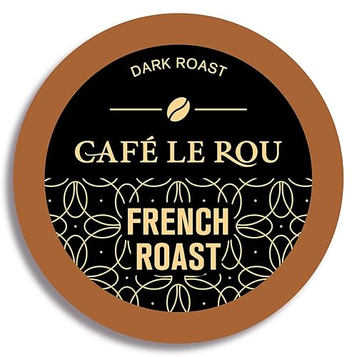 Miniatura 6 de Paquete variado "NEW" Café le Rou Coffee Flavor Lovers (caramelo, vainilla francesa, Jamaican Me Crazy y Avellana - 10 cada uno) 40 unidades,