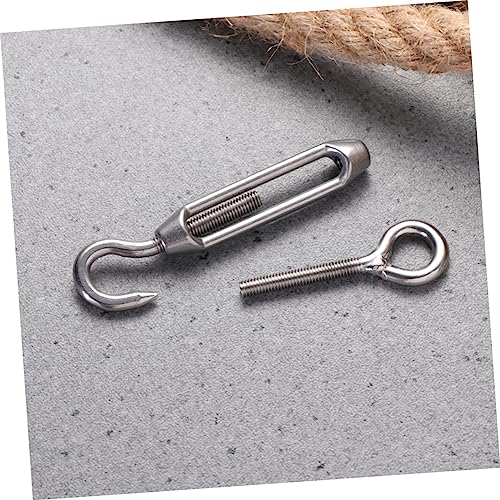 5 piezas de tensor con gancho de acero inoxidable para cable de alambre, tensor de ojo para cables, tensores de acero inoxidable para asegurar cables interior y exterior miniatura 5