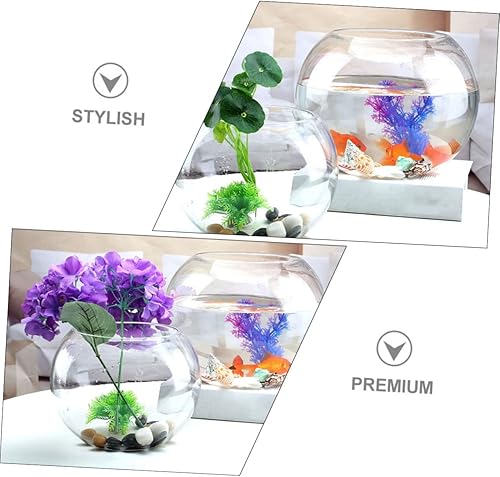 Miniatura 3 de 2 unids pecera de cristal hidropónica plantador terrario pecera mini jarrones frutero betta peceras mesa de flores decoración transparente Goldfish