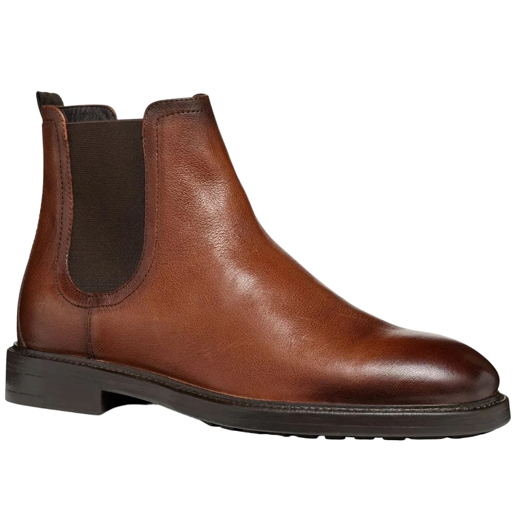 Geox Men's U Tiberio AAnkle Boot, Cognac, 10 UK