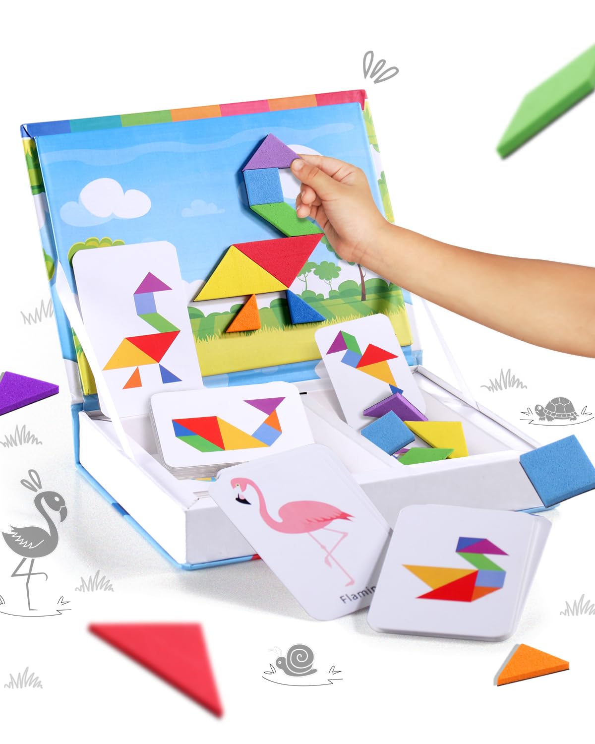 FIRSTCRY INTELLISKILLS Premium Brain Boosting Magnetic Animal&Bird Tangram Puzzle Game For Boys&Girls|36 Model Cards,7 Magnetic Shapes&1 Magnetic Board|Educational Gift For Kids|Iq-Brain Teaser Toys (B0CW6BYYMD) Amazon Price History, Amazon Price Tracker
