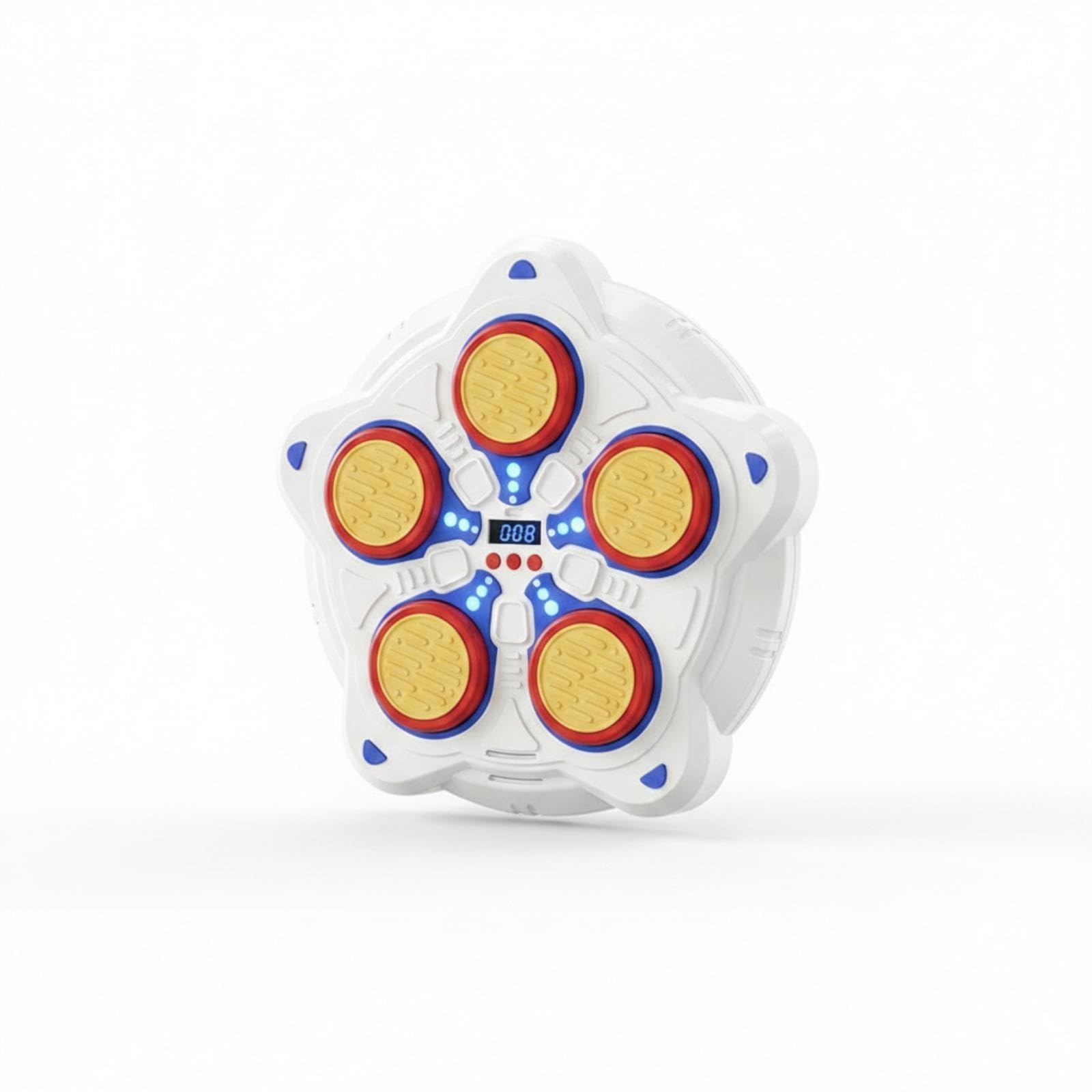 Audio-Responsive Punching Target Boxing Target Five Pads Wall-Mounted Boxing Target Digital Counter Interactive Punching Game for Home White 5 Keys Wo Gloves-picture-31
