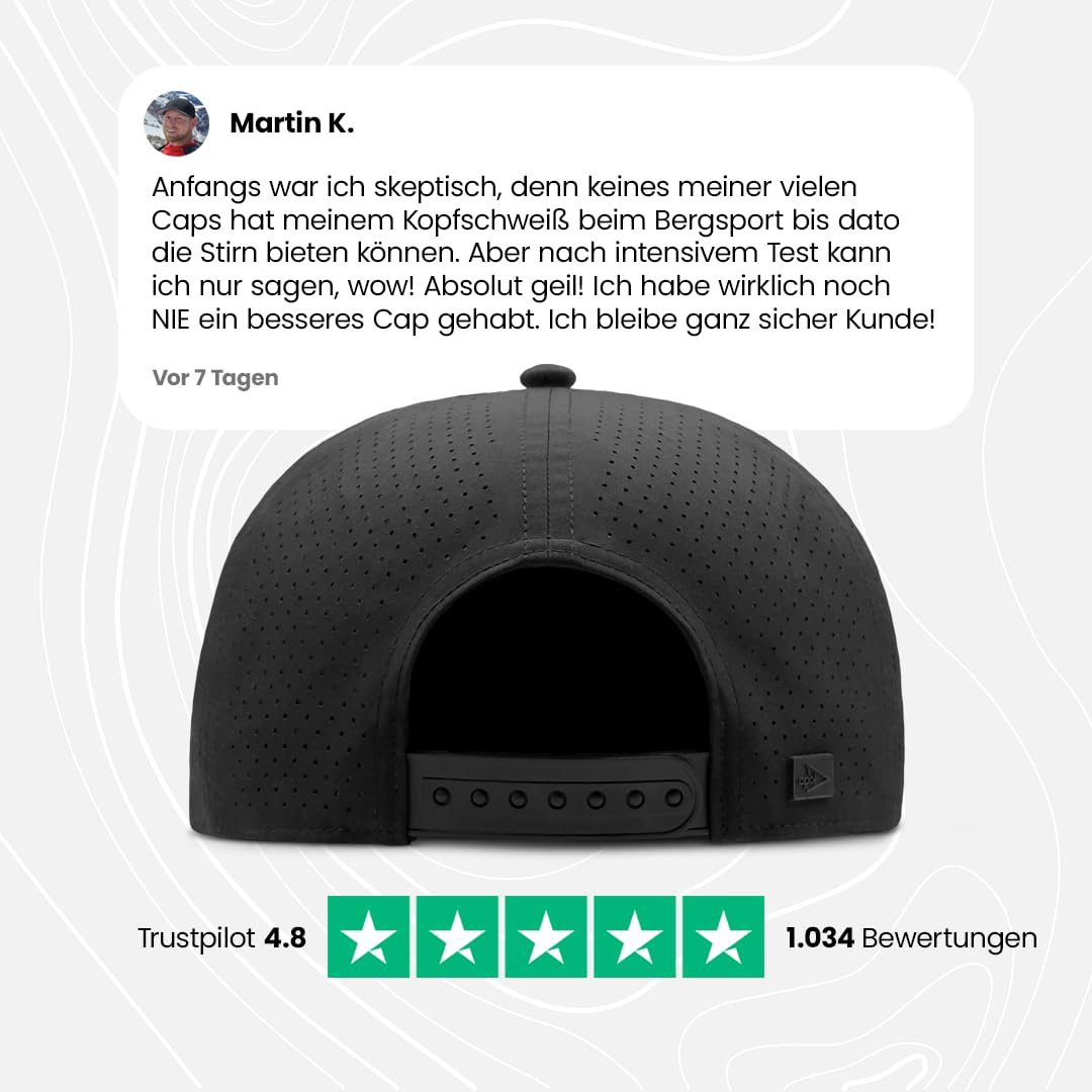 apol Premium Cap - Cloud Flat 2.0-100% wasserfest, atmungsaktiv, langlebig, Qualität - Snapback - Einheitsgröße