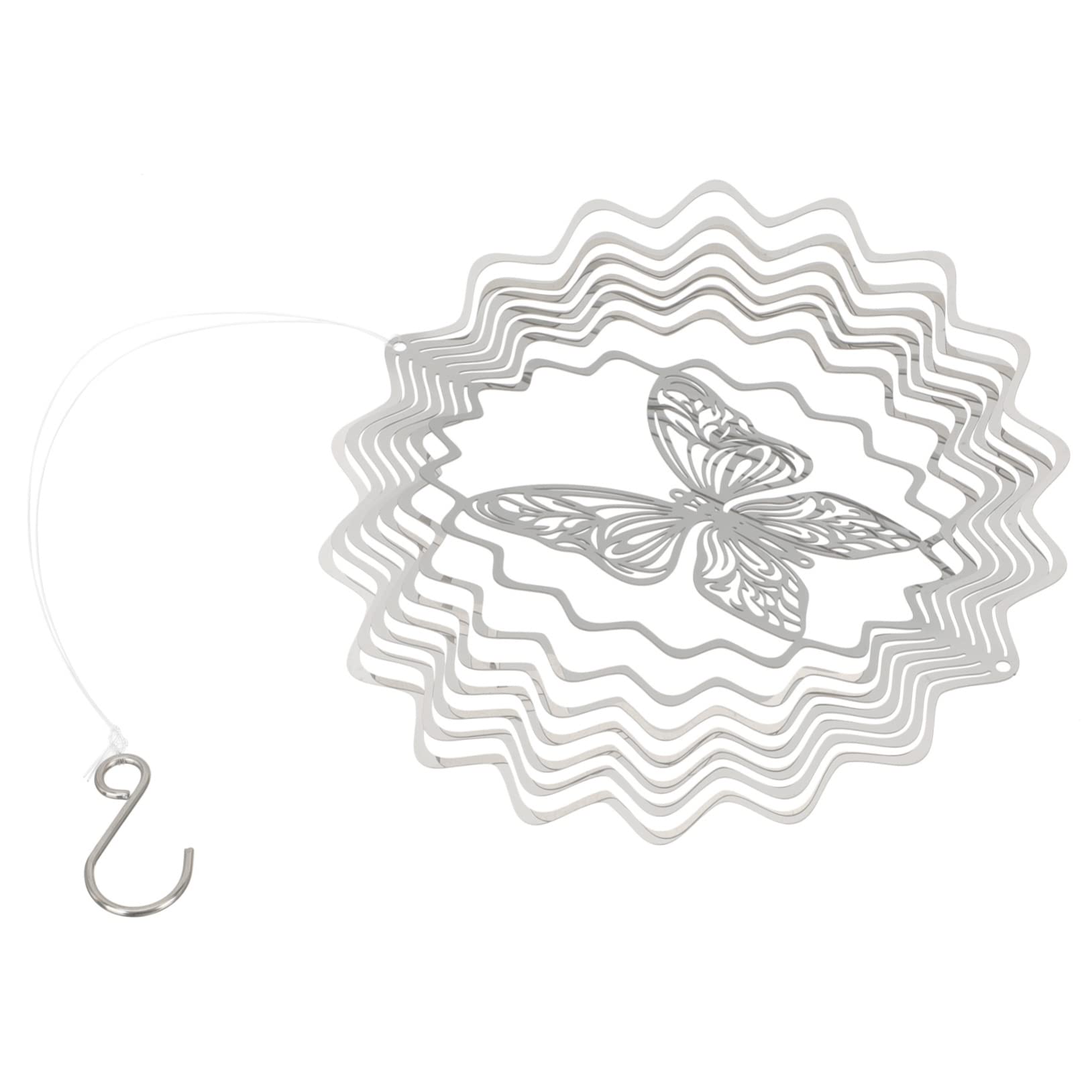 BESPORTBLE 5pièces Éolienne Décorative Métal pour Jardin Mobile à Suspendre Carillon Éolien Rotatif pour Patio Et Extérieur