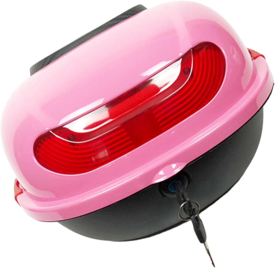 Pink Motorcycle Storage Box with Reinforced Design and Wear-resistant Pp Material Motorcycle Top Case Tail Box for Women Travel