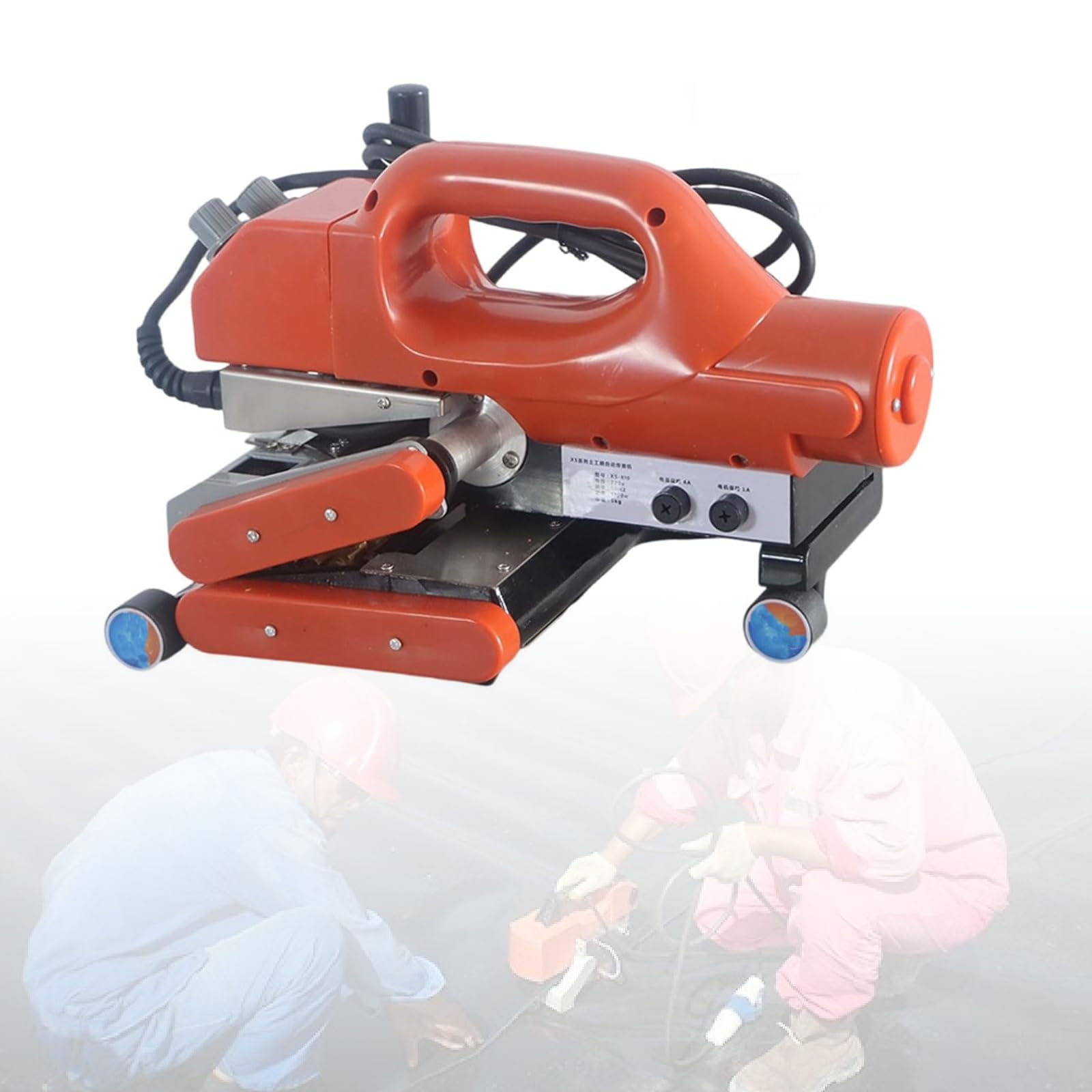 Zgrzewarka klinowa do nakładania się geomembrany, zgrzewarka do nakładania się warstw tworzywa sztucznego PVC o mocy 800 W, zgrzewarka pełzająca Rubberwheels-110V