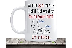 Personalized 34th Anniversary Gifts Mug