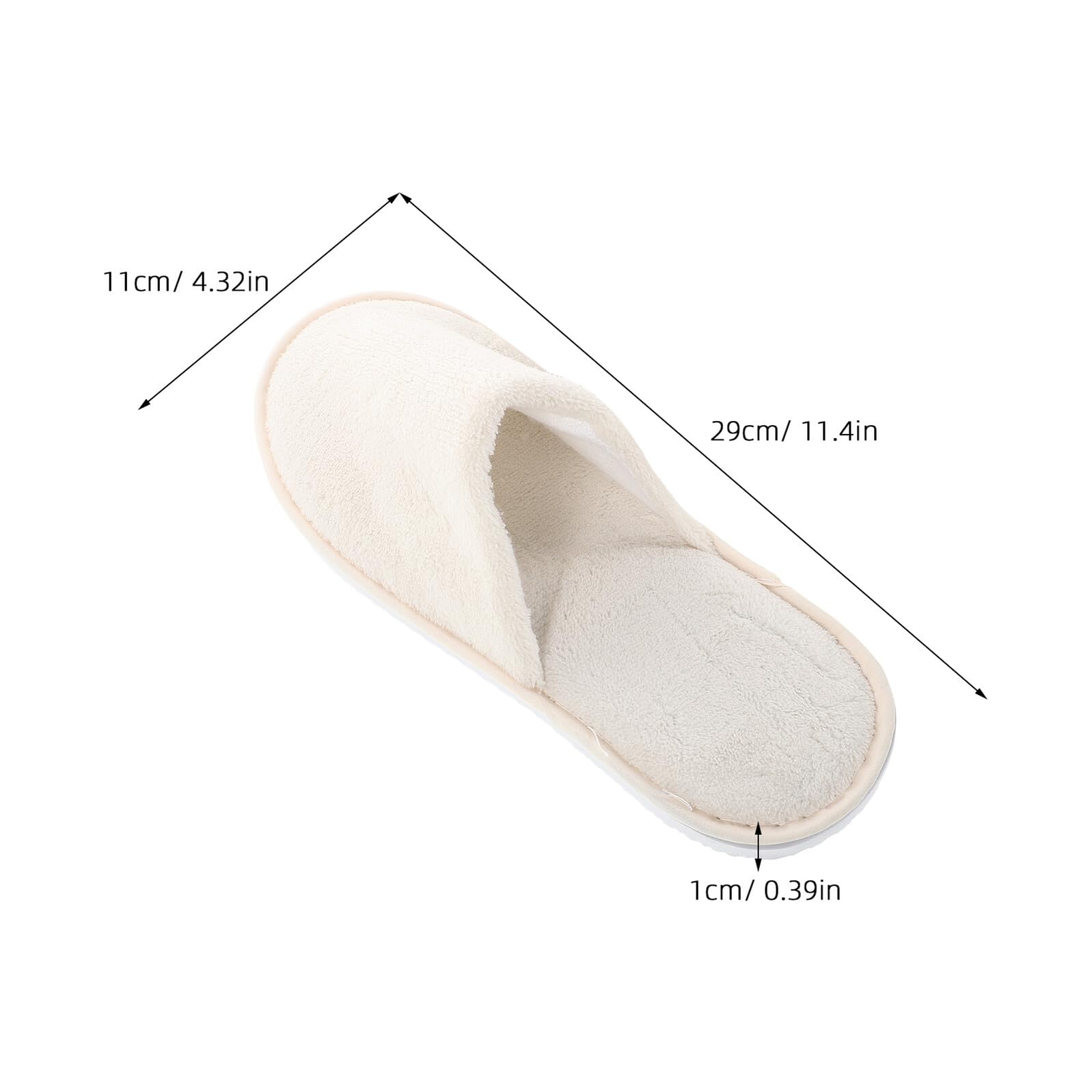CALLARON 6pares Zapatillas de Hotel Unisex Zapatillas Lavables Máquina de Viaje Plegables para Hoteles Baños y Casas de Huéspedes Paquete Color Neutro