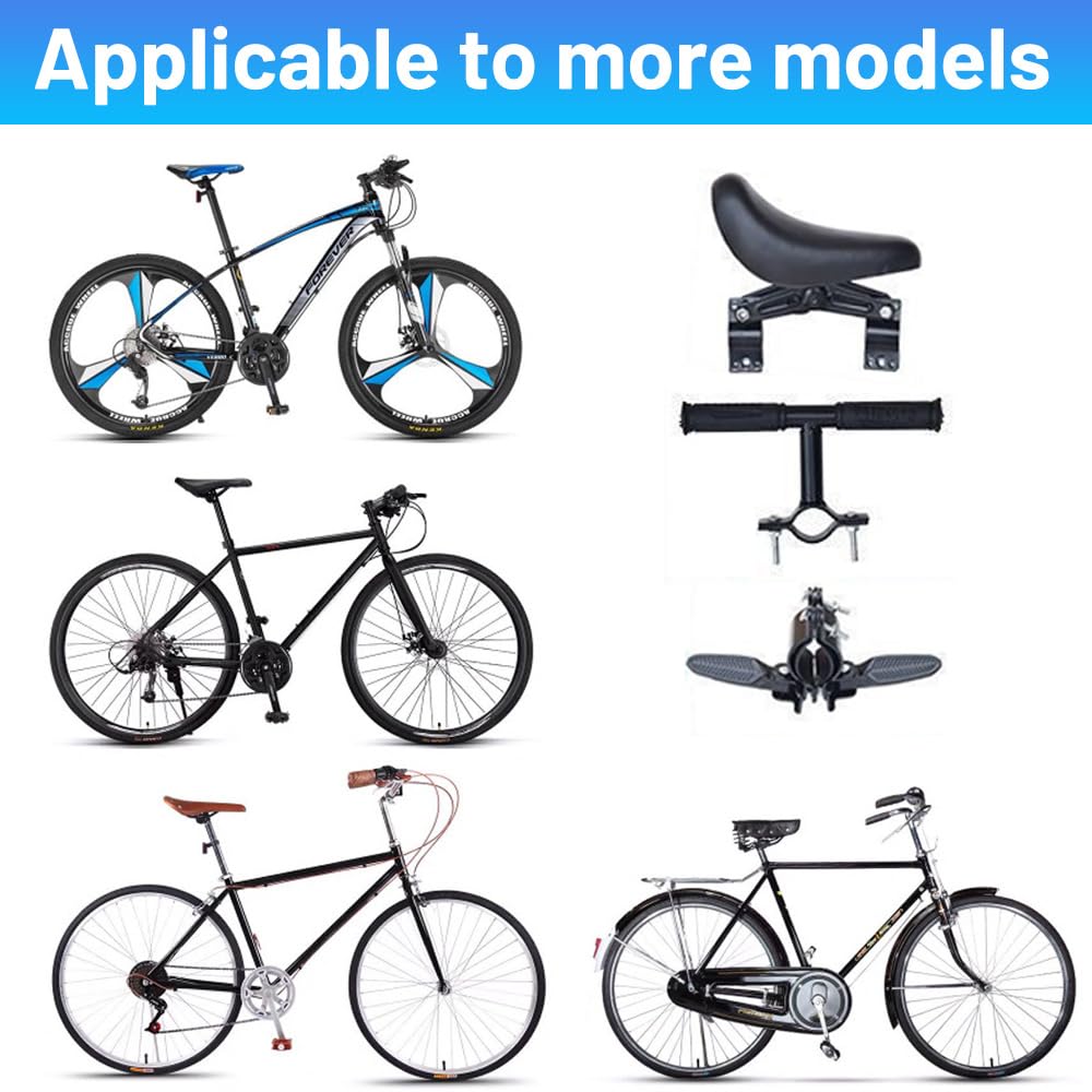 Foreverup seggiolino Anteriore per Bicicletta，Seggiolino per Mountain Bike，Seggiolino Bici Anteriore per Bambini，Seggiolino per Bambini da 1 a 6anni, Adatto per Mountain Bike, Biciclette