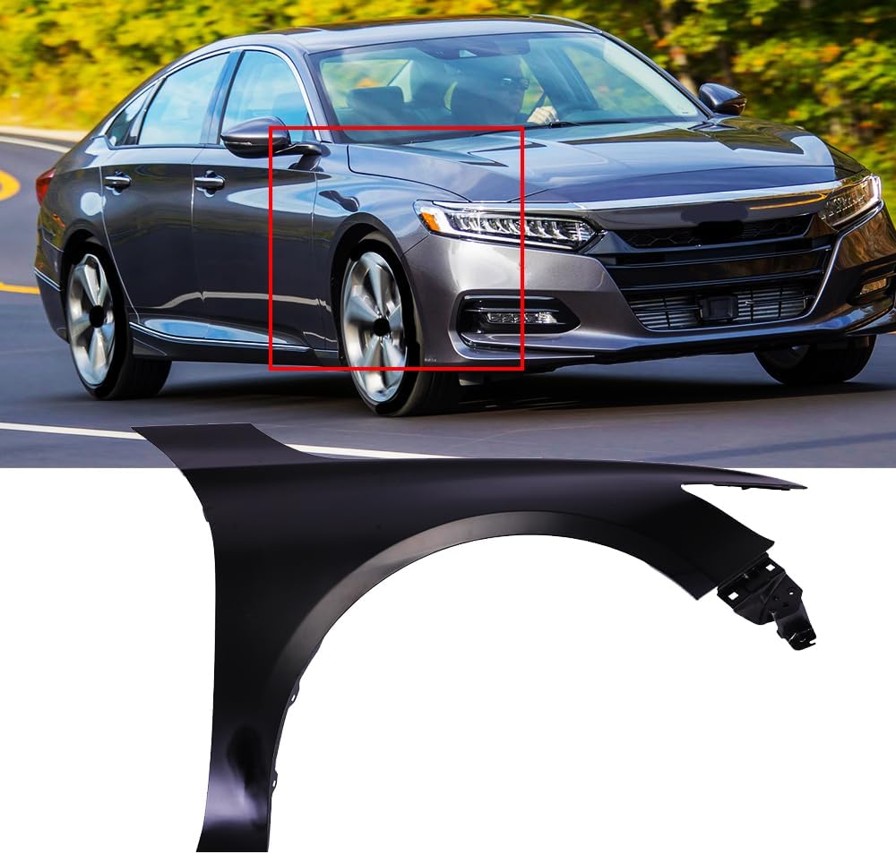 CAREONLINE New Front Passenger Right Side Fender Fits for 2018-2022 Ho-n-da Acc-ord, Steel Primed OEM: 60210TVAA00ZZ HO1241196