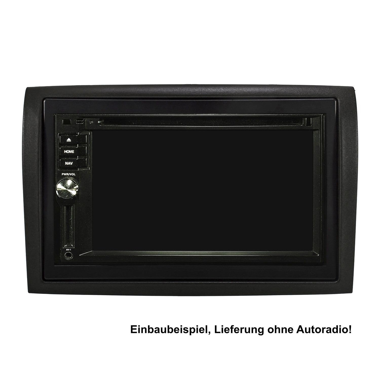 tomzz Audio 2414-062 Doppel DIN Radioblende Set kompatibel mit FIAT Ducato Peugeot Boxer Citroen Jumper Relay schwarz mit Einbaukit Fzg. mit Radiovorbereitung