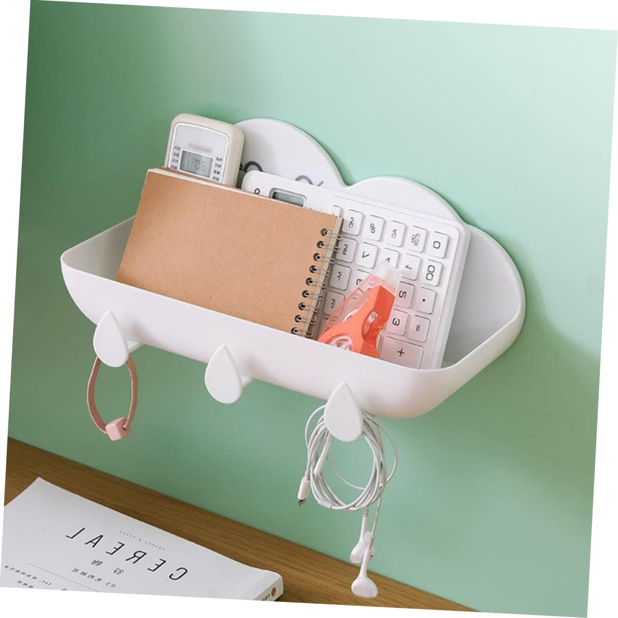 Bathroom Storage Rack Over-the-Toilet Shelf Wall-Mounted Organizer for Home Supplies White