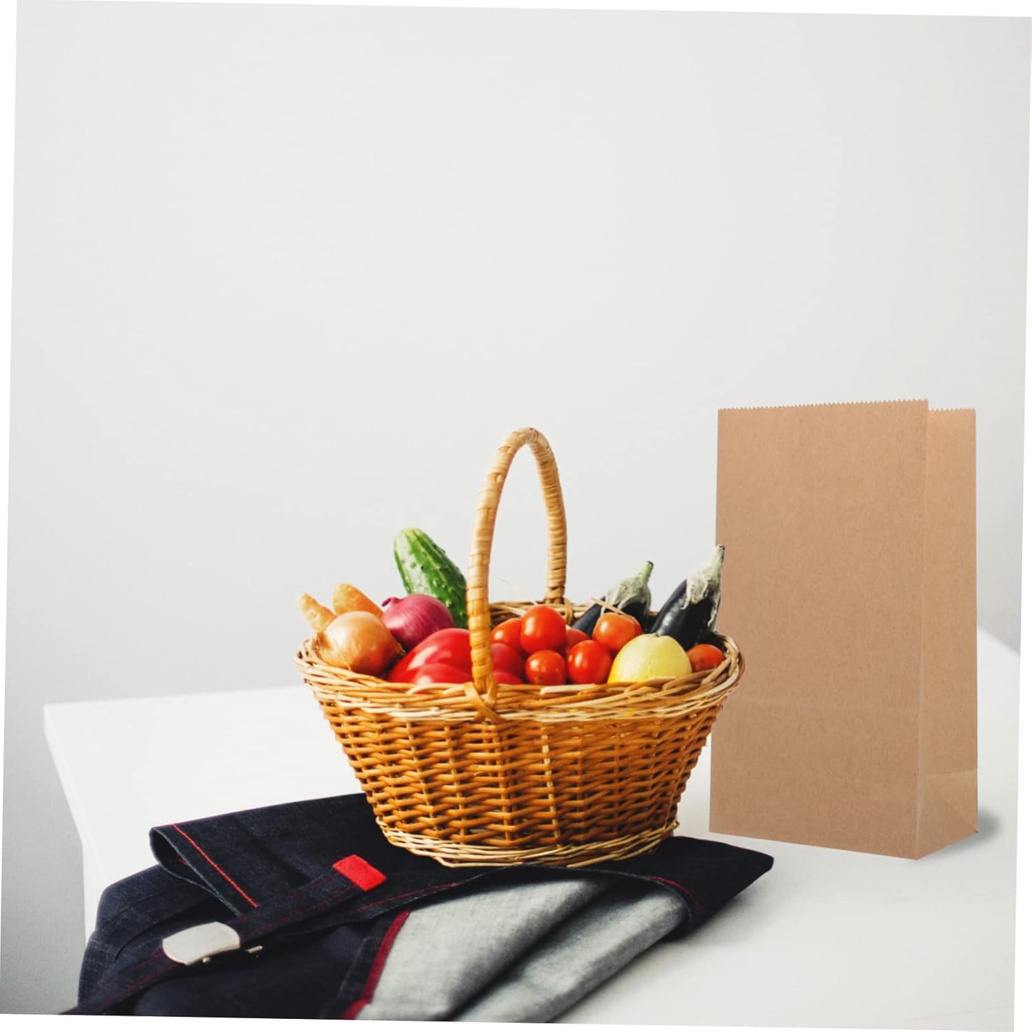 100pcs Kraft Paper Bag Gift Paper Bags Bread Gift Bags Brown Gift Bag Candy Treat Bags Biscuit Packaging Bags Bread Pouches Bread Bags Dessert Accessory Cookie Bags Kraft Paper/1353 (Color : Khaki,