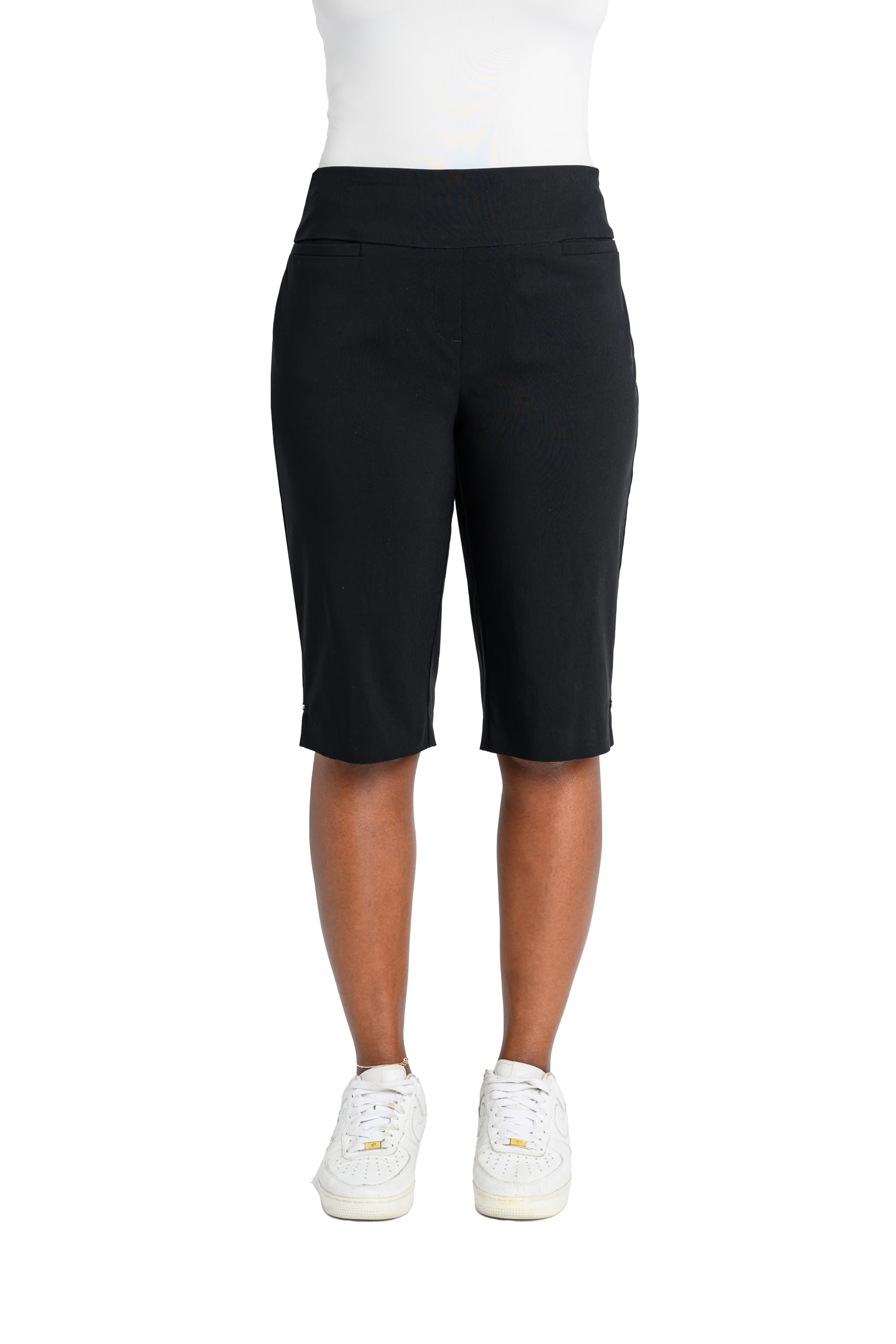 Briggs New York Womens Pull On Split Hem Skimmer