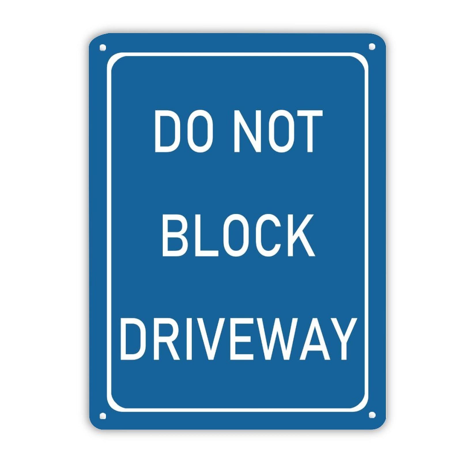 Panneau do not block allée en métal de 40,6x30,5 cm résistant aux UV