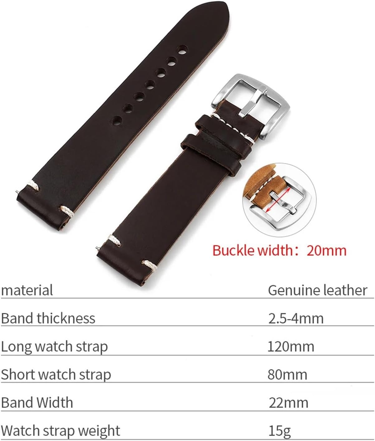 XILILHC Quick Release Watch Band For Men Women 18mm 19mm 20mm 21mm 22mm 24mm Watchband Strap Replacement Belt Bracelet Pin Buckle