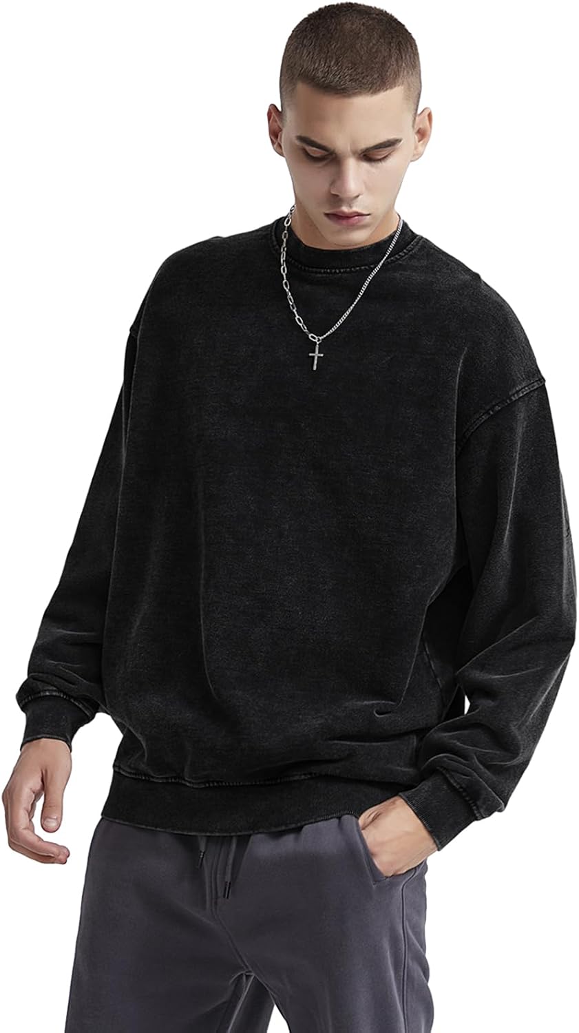 KEEPSHOWING Mens Oversized Hoodies Vintage Hoodie Couples Pullover Acid Wash Hoodies for Men Streetwear Sweatshirts - Image 5