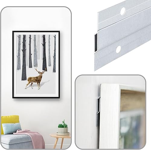 Miniatura 2 de The Lord of the Tools 2 pares de tacos franceses colgadores de fotos 6 pulgadas soporte de montaje empotrado de aleación de aluminio soporte de