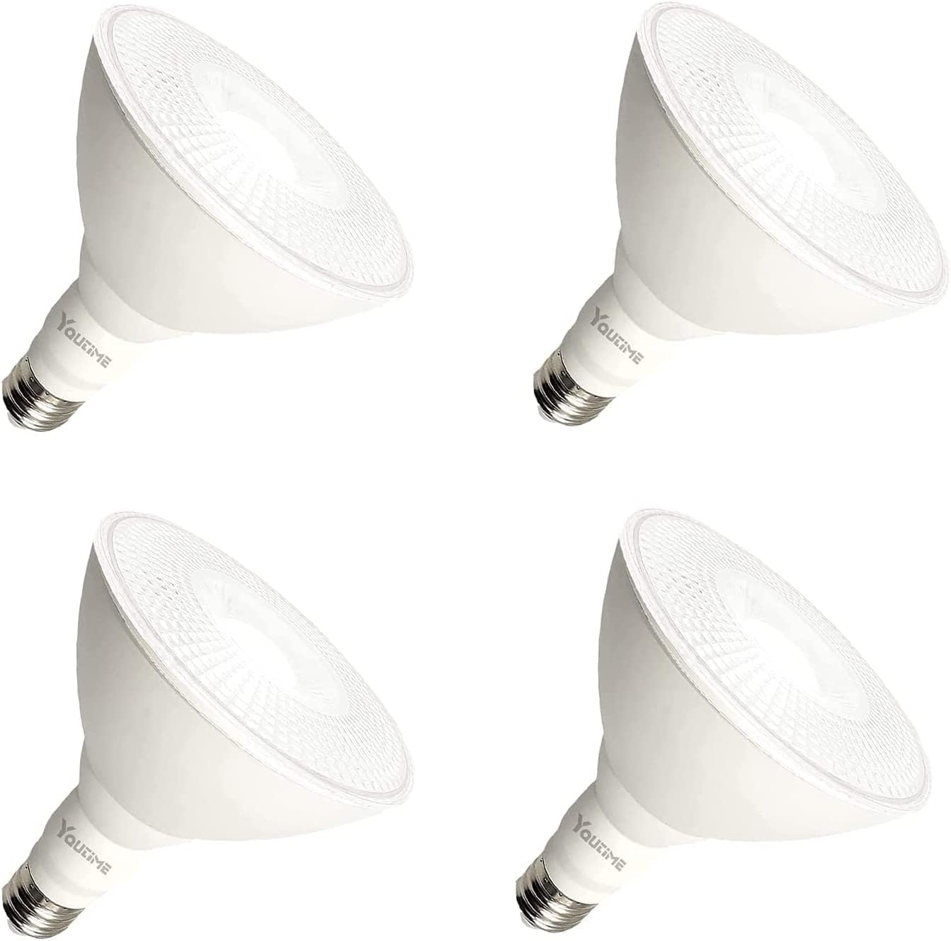 Youtime Par38 Flood Light Bulbs Outdoor/Indoor 5000K Daylight,15W(150W Equivalent) LED Bulb Waterproof Spot Light Bulb, Dimmable led Flood Light, E26 Medium Base, 4Pack