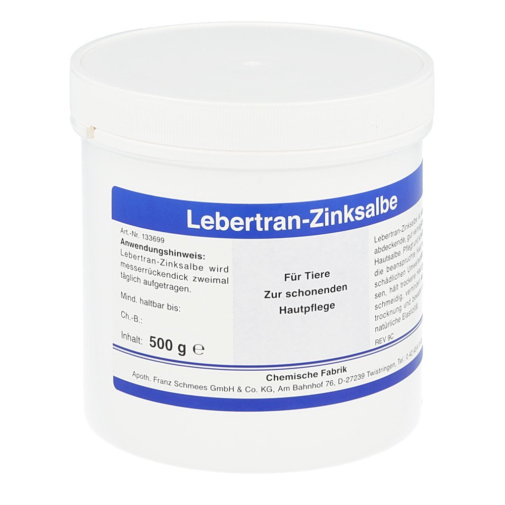Chemische Fabrik Apoth. Franz Schmees Lebertran-Zinksalbe, 500 g Ungüento